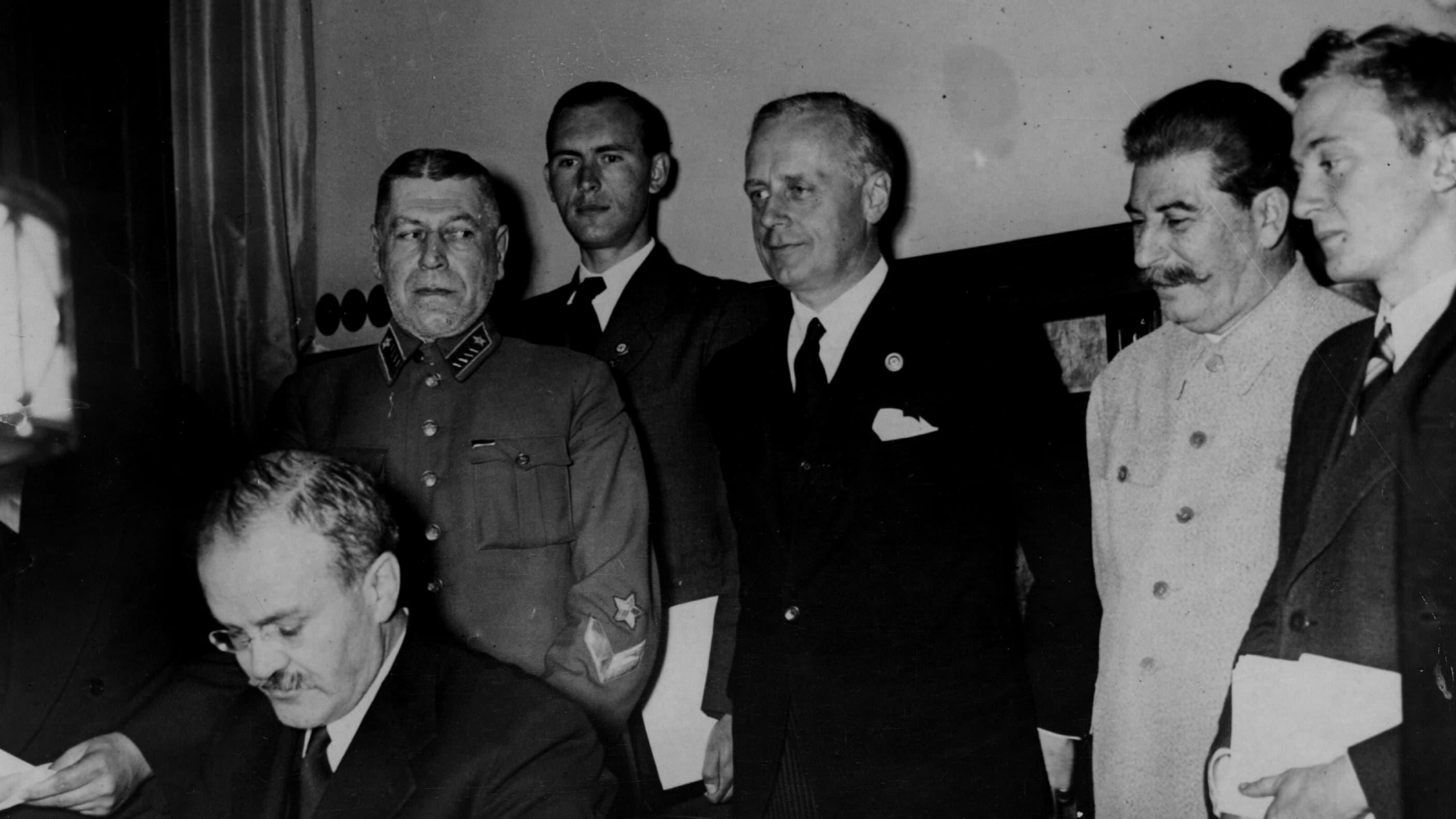 The Hitler–Stalin Pact backdrop