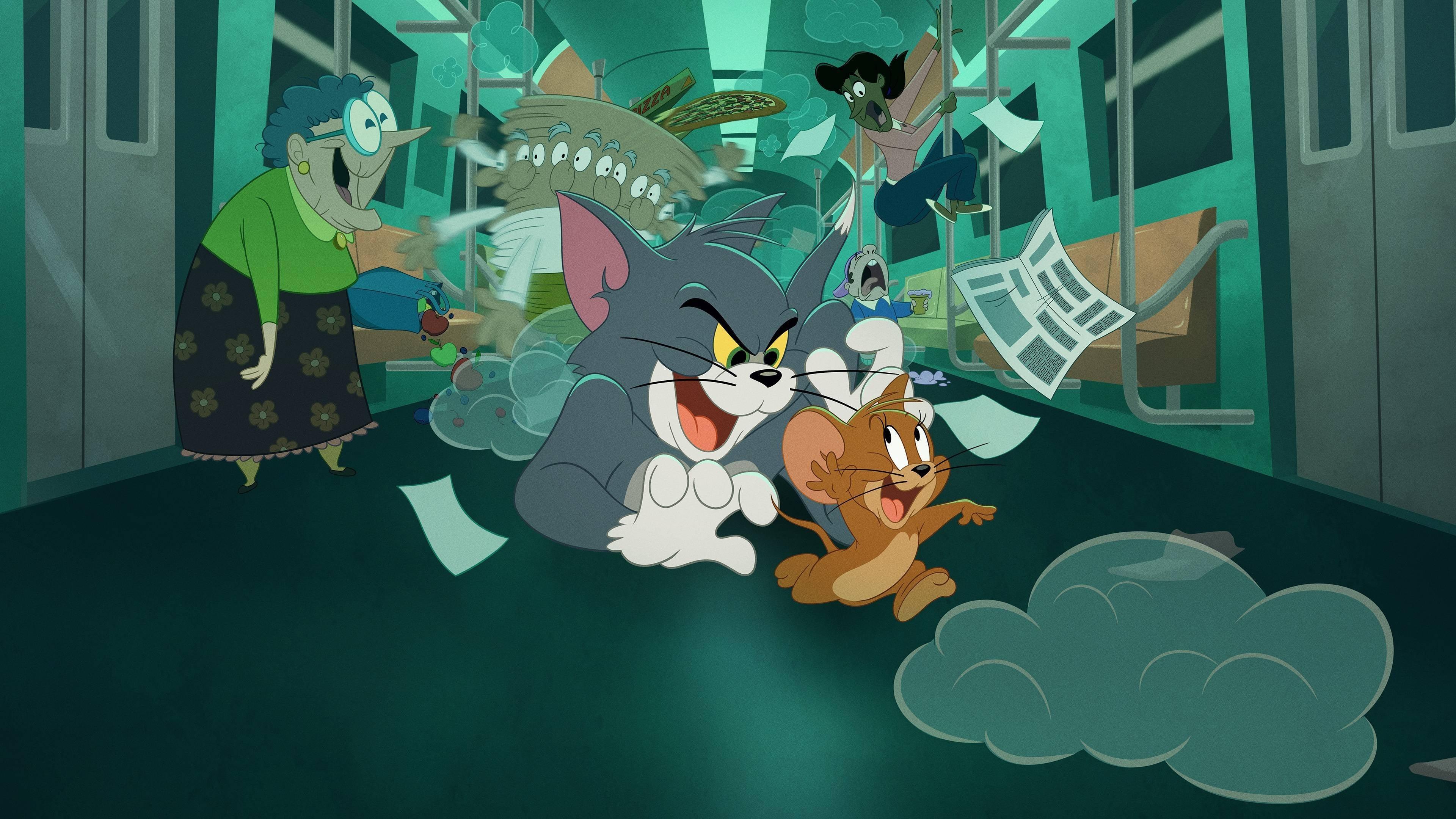 Tom and Jerry in New York backdrop