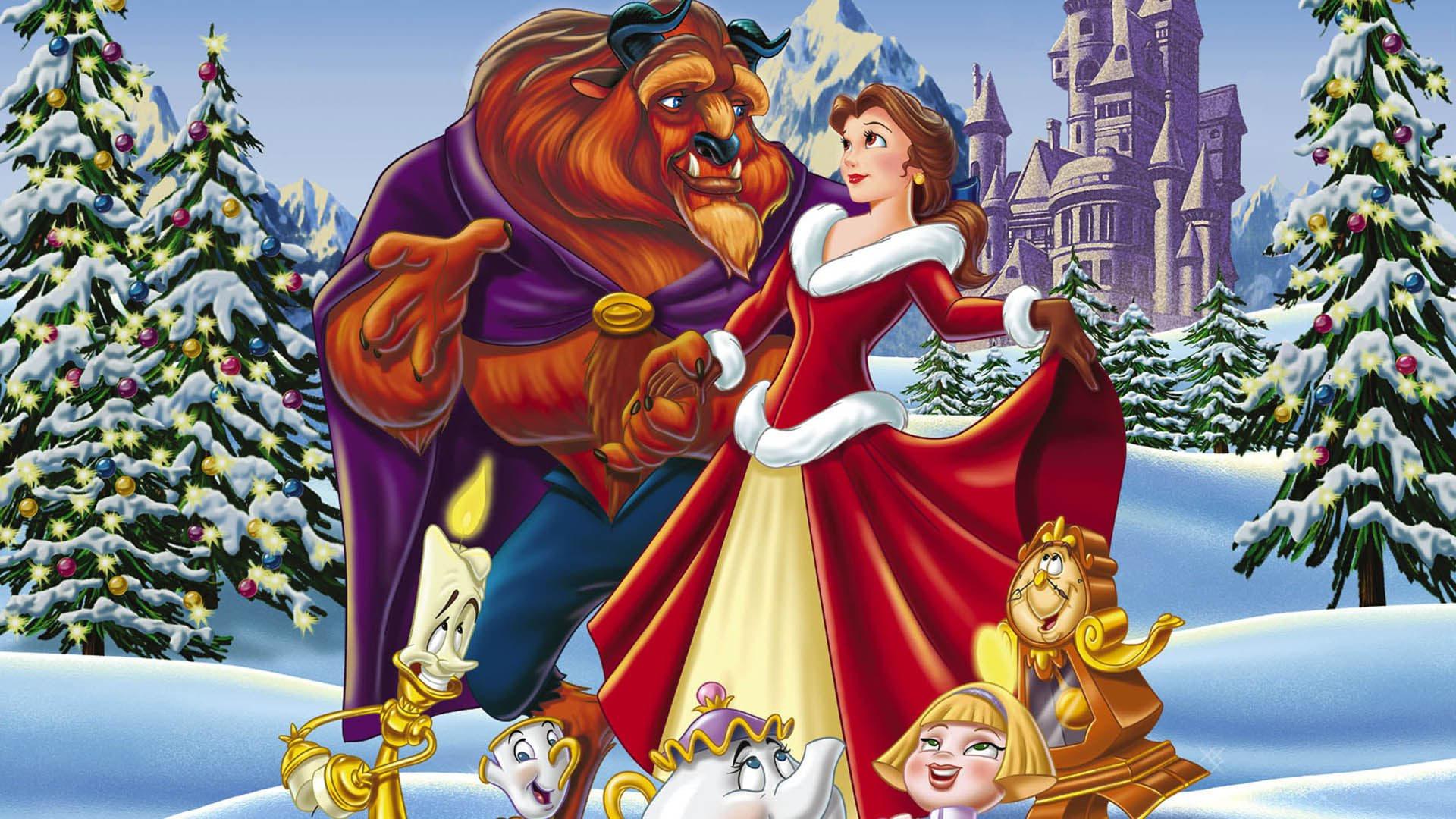 Beauty and the Beast: The Enchanted Christmas backdrop