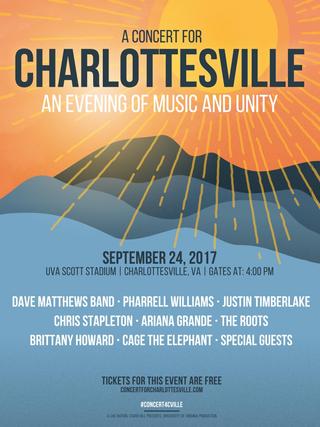 Dave Matthews Band - Concert for Charlottesville poster