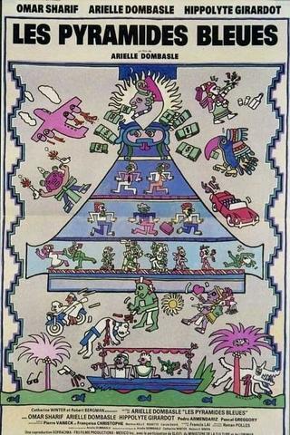Les pyramides bleues poster
