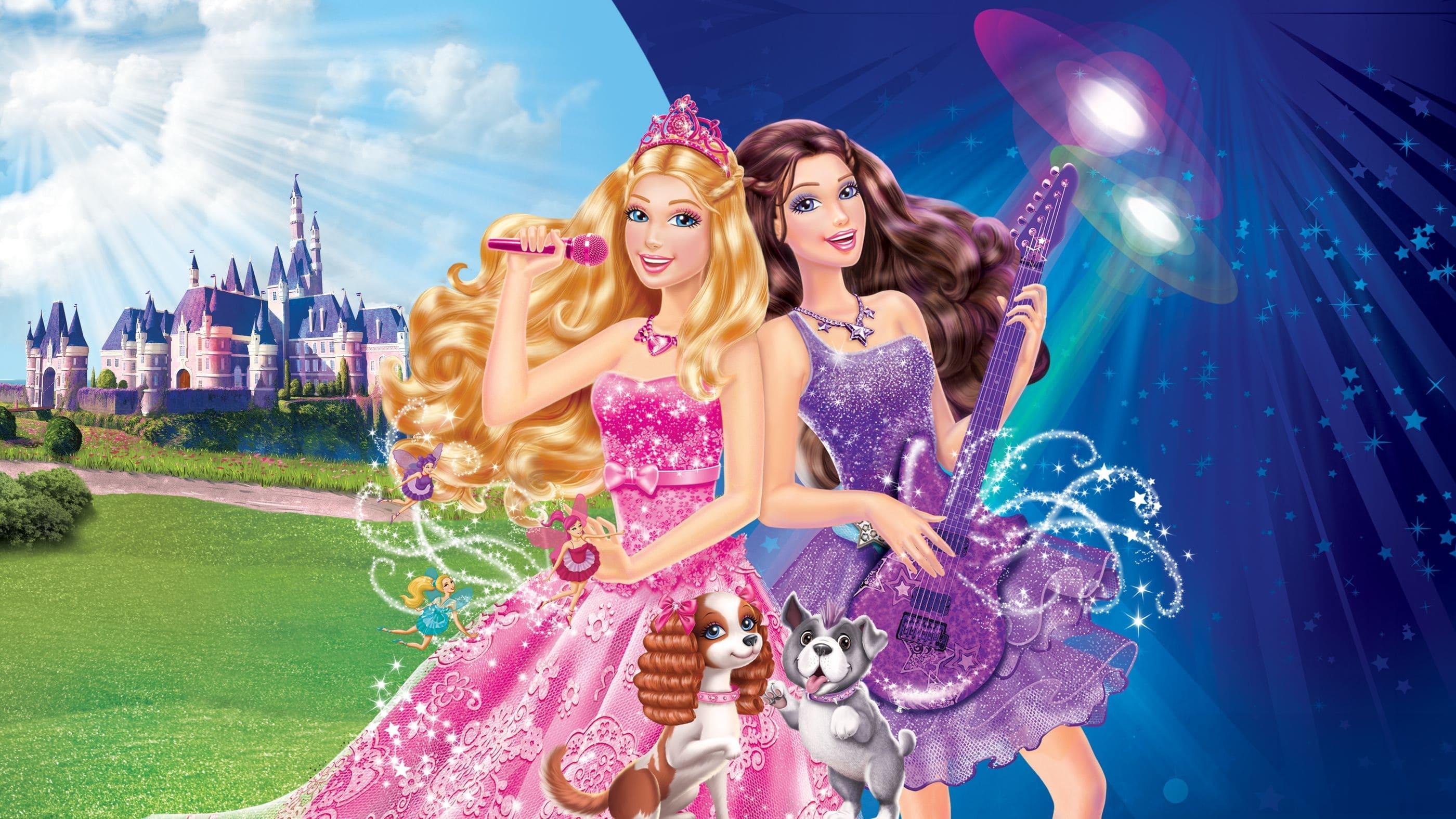 Barbie: The Princess & The Popstar backdrop
