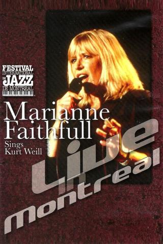 Marianne Faithfull Sings Kurt Weill poster