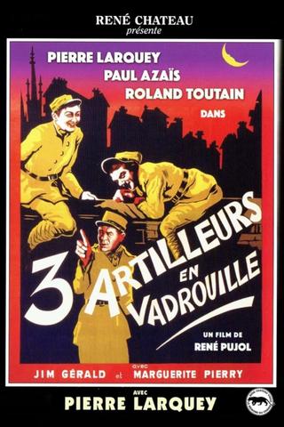 Three Artillerymen on the Move poster