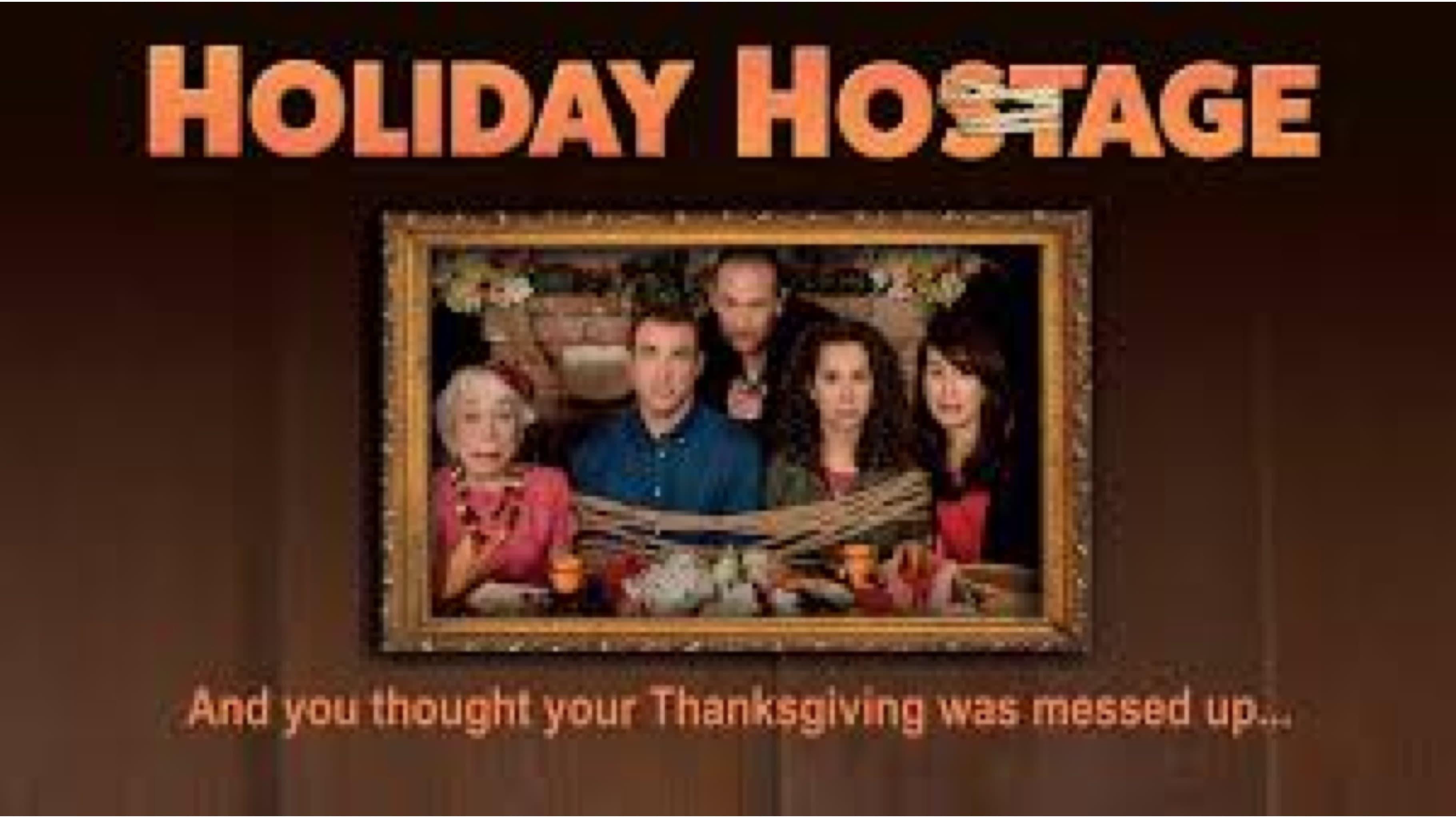 Holiday Hostage backdrop