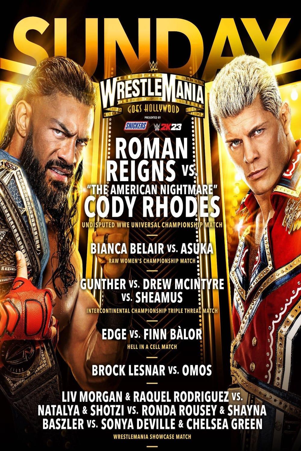WWE WrestleMania 39 Sunday poster